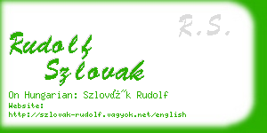 rudolf szlovak business card
